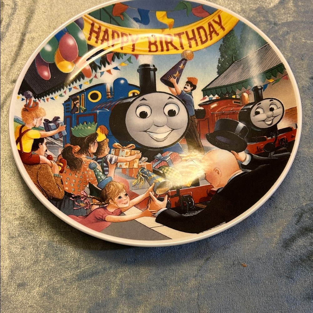 Wedgwood Thomas the Tank Engine "Happy Birthday" ceramic plate. Vintage